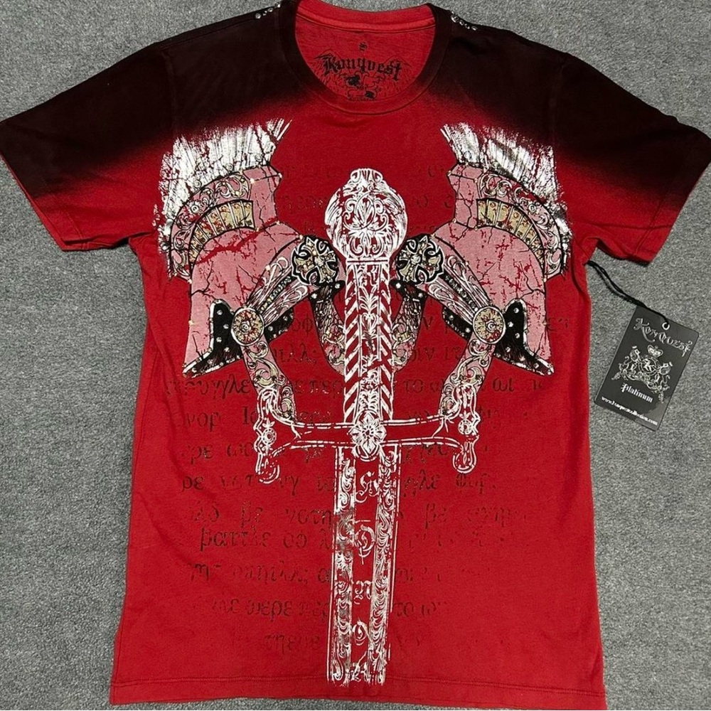 Konquest Platinum Studded Gladiator Tshirt